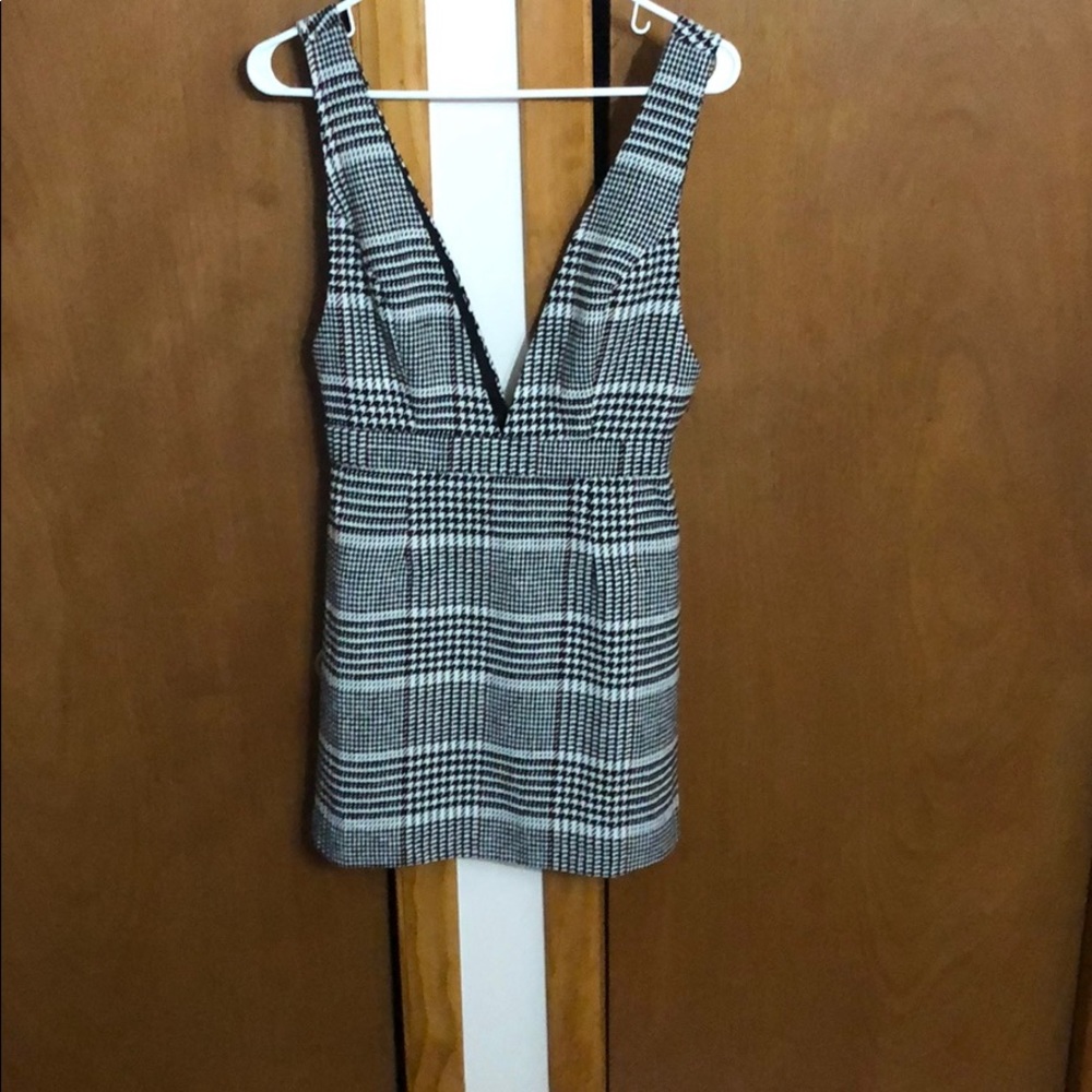 Black and white tweed dress